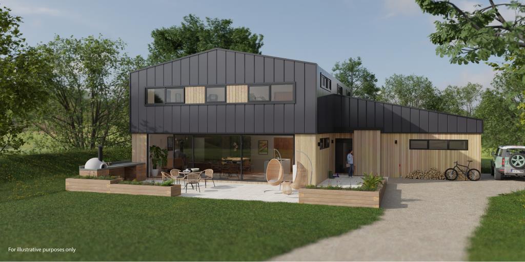 Lot: 143 - LAND AND BARNS WITH PRIOR PLANNING APPROVAL GRANTED - CGI Image of plans submitted as part of prior Planning Application